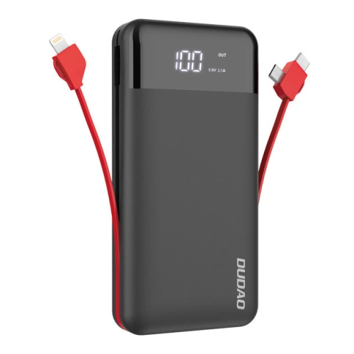 Powerbank Dudao Mah Z Wbudowanymi Kablami Czarny K Pro