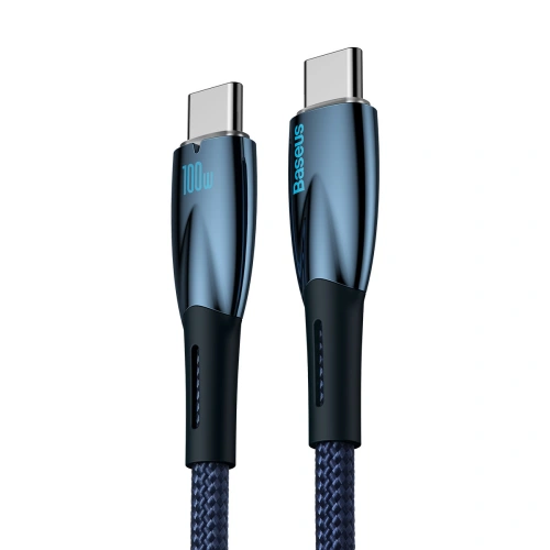 Baseus Glimmer Series USB C USB C Cable PD 100W 1m Blue