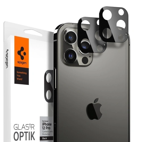 Kup Sticlă securizată pentru aparat Spigen Optik Camera Lens Apple iPhone 12 Pro Max Black - SPN1376BLK - {ean13} - Sklep Home Screen