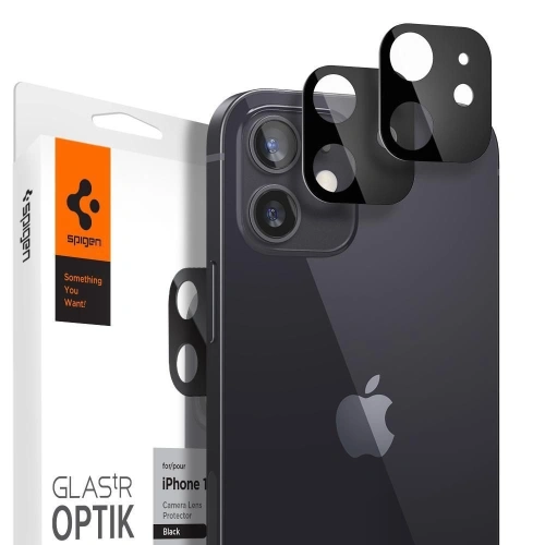 Kup Sticlă securizată pentru aparat Spigen Optik Camera Lens Apple iPhone 12 mini Black - SPN1377BLK - {ean13} - Sklep Home Screen