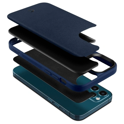 Kup Etui Spigen Ciel Leather Brick Apple iPhone 12/12 Pro Navy - SPN1383NAV - {ean13} - Sklep Home Screen