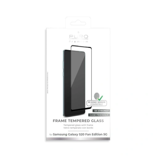 Buy PURO Frame Tempered Glass Samsung Galaxy S20 FE (black) - PUR372BLK - {ean13} - Home Screen Store Europe