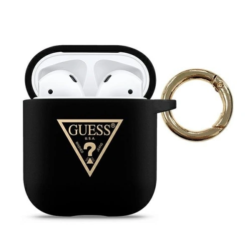 Kup Etui Guess GUACA2LSTLBK Apple AirPods kryt černý/black Silikonový trojúhelníkový logo - GUE773BLK - {ean13} - Sklep Home Screen