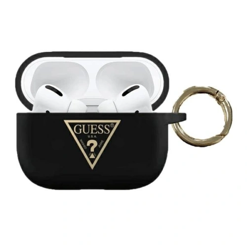 Kup Etui Guess GUACAPLSTLBK Apple AirPods Pro obal černý/black silikonový trojúhelníkový logo - GUE775BLK - {ean13} - Sklep Home Screen