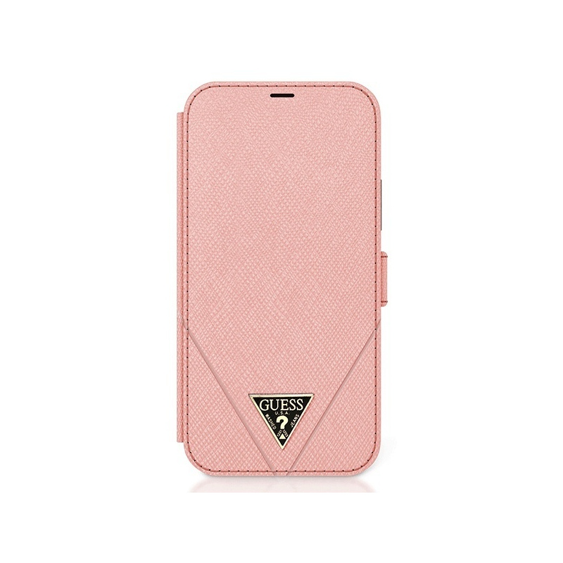 Kup Etui Guess GUFLBKP12LVSATMLPI Apple iPhone 12 Pro Max różowy/pink book Saffiano - 3700740492086 - GUE778PNK - Homescreen.pl