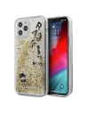 Etui Karl Lagerfeld KLHCP12LROGO Apple iPhone 12 Pro Max arany/Gold kemény tok Glitter Charms