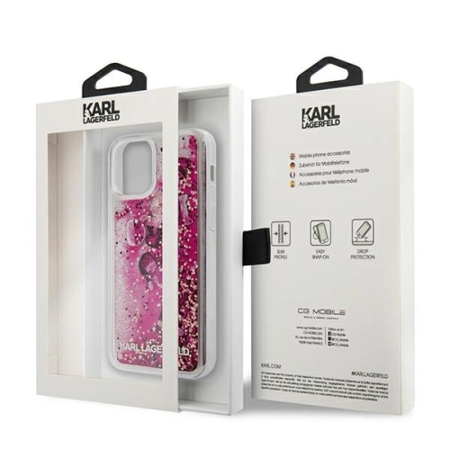 Kup Etui Karl Lagerfeld KLHCP12SROPI Apple iPhone 12 mini roz/roz hardcase Glitter Charms - KLD416PNK - {ean13} - Sklep Home Screen