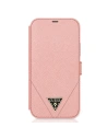 Etui Guess GUFLBKP12SVSATMLPI Apple iPhone 12 mini różowy/pink book Saffiano