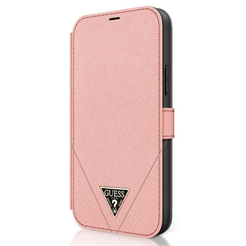 Kup Etui Guess GUFLBKP12SVSATMLPI Apple iPhone 12 mini różowy/pink book Saffiano - GUE784PNK - {ean13} - Sklep Home Screen