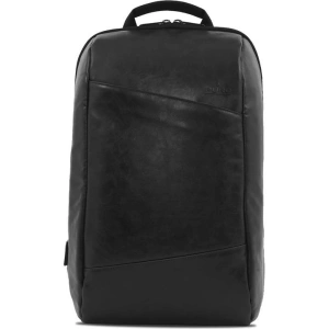 Rucksack aus Öko-Leder mit externem USB-Anschluss PURO Byday Classic Notebook 15.6 / Tablet (schwarz)