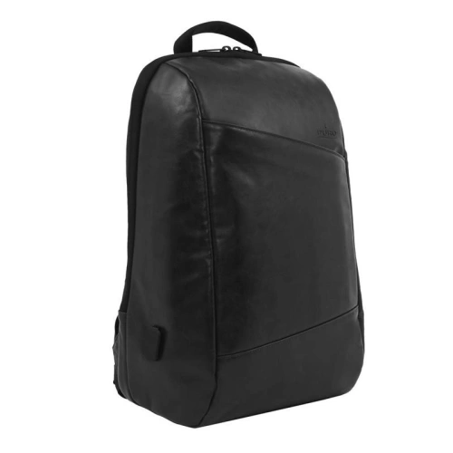 Kup Rucksack aus Öko-Leder mit externem USB-Anschluss PURO Byday Classic Notebook 15.6 / Tablet (schwarz) - PUR373BLK - {ean13} - Sklep Home Screen