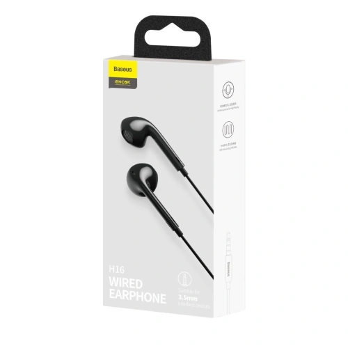 Buy Baseus Encok Earphone H16 Black - BSU1941BLK - {ean13} - Home Screen Store Europe