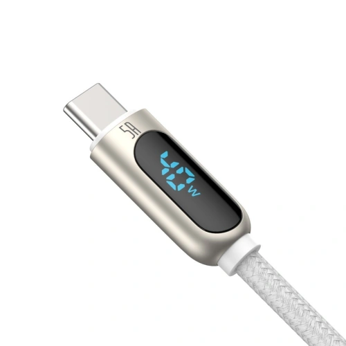 Kup Kabel USB do USB-C Baseus Display, 5A, 1m (biały) - BSU1961WHT - {ean13} - Sklep Home Screen