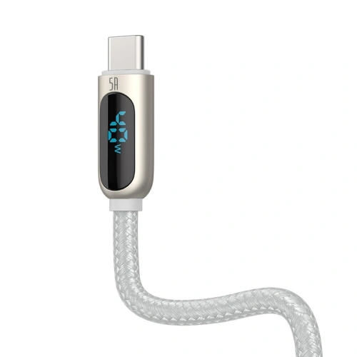 Kup Kabel USB do USB-C Baseus Display, 5A, 1m (biały) - BSU1961WHT - {ean13} - Sklep Home Screen