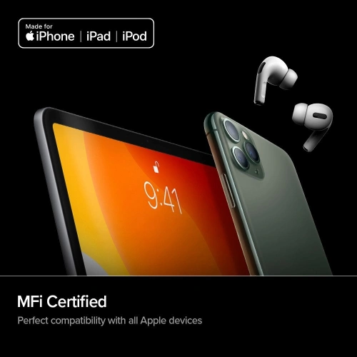 Kup Lightning kábel USB-C Spigen PowerArc PB1901 PD 100W 1m Fekete - SPN1392BLK - {ean13} - Sklep Home Screen