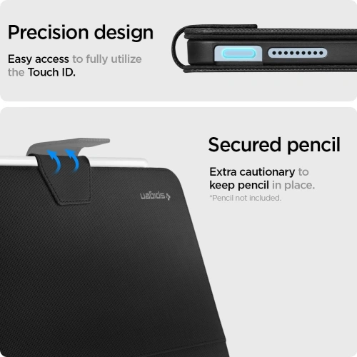 Kup Spigen Apple Tasche Liquid Air Folio iPad Air 10.9 2020/2022 (4. & 5. Generation) / iPad Air 11 2024 (6. Generation) Schwarz - SPN1394BLK - {ean13} - Sklep Home Screen