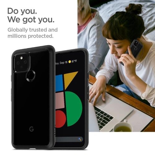 Kup Etui Spigen Ultra Hybrid Google Pixel 5 Matt Fekete - SPN1396BLK - {ean13} - Sklep Home Screen