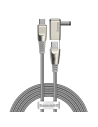 Baseus 5.5x2.5mm2-in-1-Kabel Flash Series, USB-C auf USB-C / DC-Netzstecker, 100W, 2m (grau)