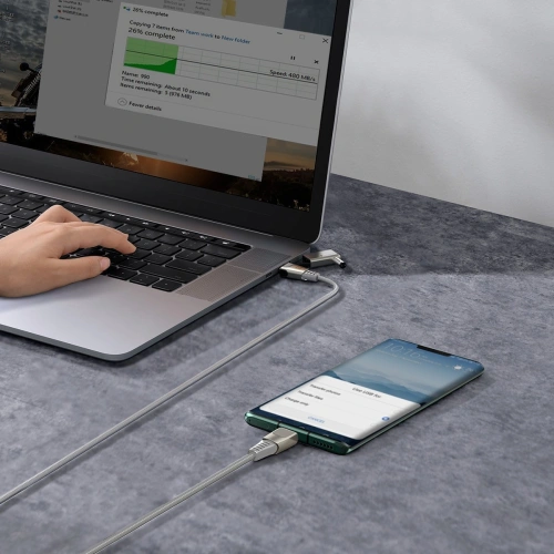 Kup Baseus 5.5x2.5mm2-in-1-Kabel Flash Series, USB-C auf USB-C / DC-Netzstecker, 100W, 2m (grau) - BSU1965GRY - {ean13} - Sklep Home Screen
