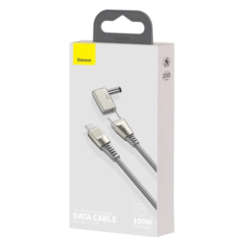 Kup Baseus 5.5x2.5mm2-in-1-Kabel Flash Series, USB-C auf USB-C / DC-Netzstecker, 100W, 2m (grau) - BSU1965GRY - {ean13} - Sklep Home Screen