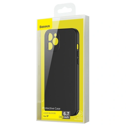 Kup Etui Baseus Liquid Silica Gel Case Apple iPhone 12 Pro Max (Fekete) - BSU1973BLK - {ean13} - Sklep Home Screen