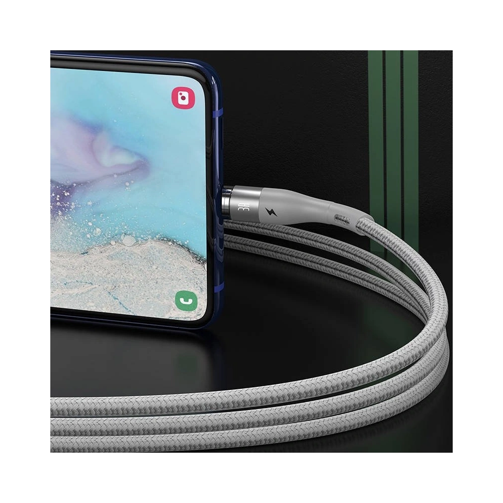 Kabel magnetyczny USB - USB-C Baseus Zinc 3A 1m (biały)