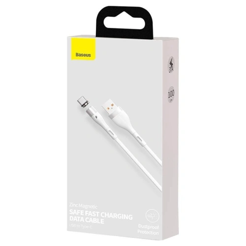 Kup Baseus Magnetisches USB - USB-C Kabel Zink 3A 1m (weiß) - BSU1977WHT - {ean13} - Sklep Home Screen
