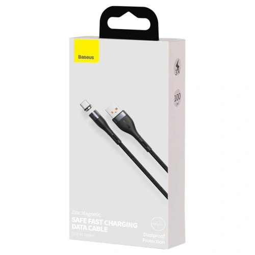 Kup Baseus Magnetisches USB - USB-C Kabel Zink 3A 1m (schwarz) - BSU1978BLK - {ean13} - Sklep Home Screen