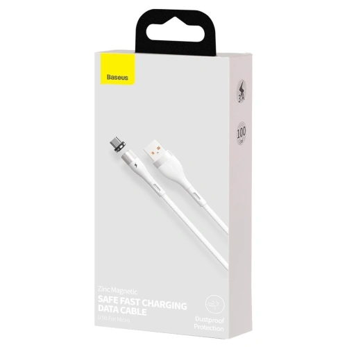 Kup Kabel magnetic USB - Micro USB Baseus Zinc 2.1A 1m (alb) - BSU1979WHT - {ean13} - Sklep Home Screen