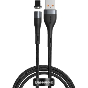 Kabel magnetický USB - Micro USB Baseus Zinc 2.1A 1m (černý)