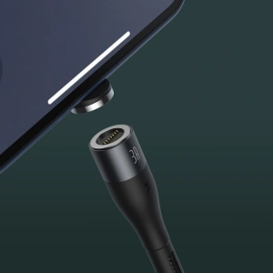 Kabel magnetický USB - Micro USB Baseus Zinc 2.1A 1m (černý)
