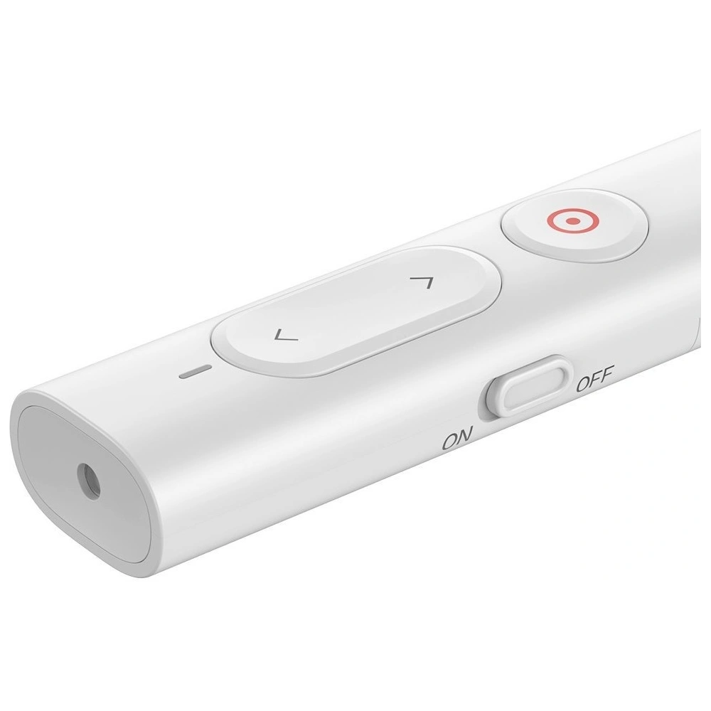 Wielofunkcyjny pilot Baseus Orange Dot do prezentacji, ze wskaźnikiem laserowym, z baterią (biały)