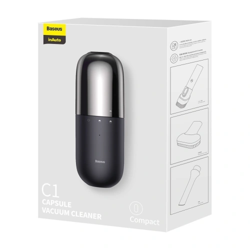 Buy Baseus C1 Capsule Vacuum Cleaner 3800Pa (black) - BSU1987BLK - {ean13} - Home Screen Store Europe