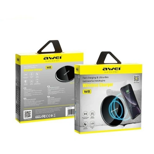 Kup AWEI încărcător wireless W8 10W negru/black - AWEI056BLK - {ean13} - Sklep Home Screen