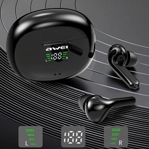 Kup AWEI słuchawki Bluetooth 5.0 T15P TWS + stacja dokująca czarny/black - AWEI058BLK - {ean13} - Sklep Home Screen