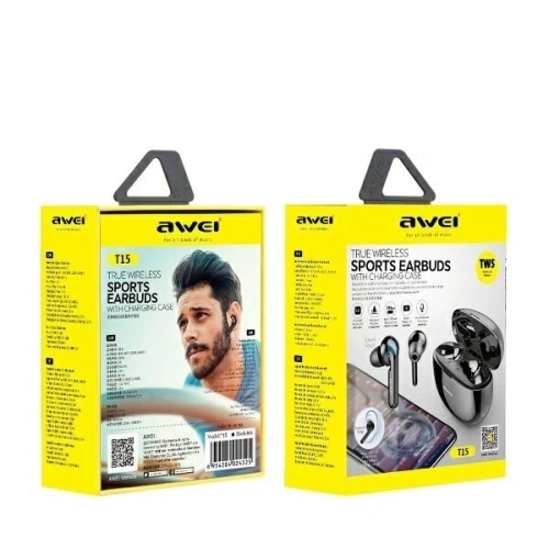Kup AWEI słuchawki Bluetooth 5.0 T15P TWS + stacja dokująca czarny/black - AWEI058BLK - {ean13} - Sklep Home Screen