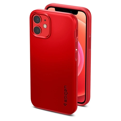Kup Etui Spigen Thin Fit Apple iPhone 12 mini Red - SPN1407RED - {ean13} - Sklep Home Screen