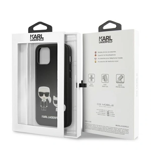 Kup Etui Karl Lagerfeld KLHCP12LPCUSKCBK Apple iPhone 12 Pro Max negru/black hardcase Ikonik Karl & Choupette - KLD417BLK - {ean13} - Sklep Home Screen