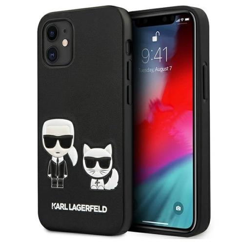 Kup Etui Karl Lagerfeld KLHCP12SPCUSKCBK Apple iPhone 12 mini černý/black hardcase Ikonik Karl & Choupette - KLD419BLK - {ean13} - Sklep Home Screen