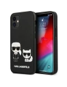 Etui Karl Lagerfeld KLHCP12SPCUSKCBK Apple iPhone 12 mini černý/black hardcase Ikonik Karl & Choupette