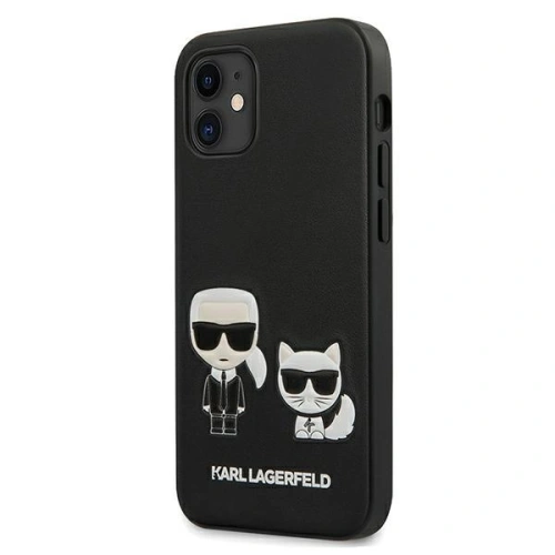 Kup Etui Karl Lagerfeld KLHCP12SPCUSKCBK Apple iPhone 12 mini černý/black hardcase Ikonik Karl & Choupette - KLD419BLK - {ean13} - Sklep Home Screen