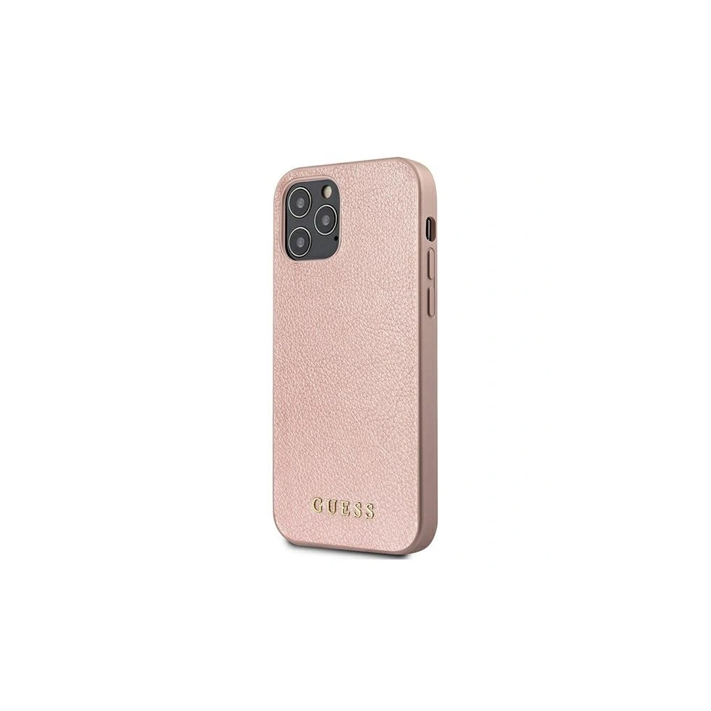 Etui Guess GUHCP12MIGLRG Apple iPhone 12/12 Pro różowo-złoty/rose gold hardcase Iridescent