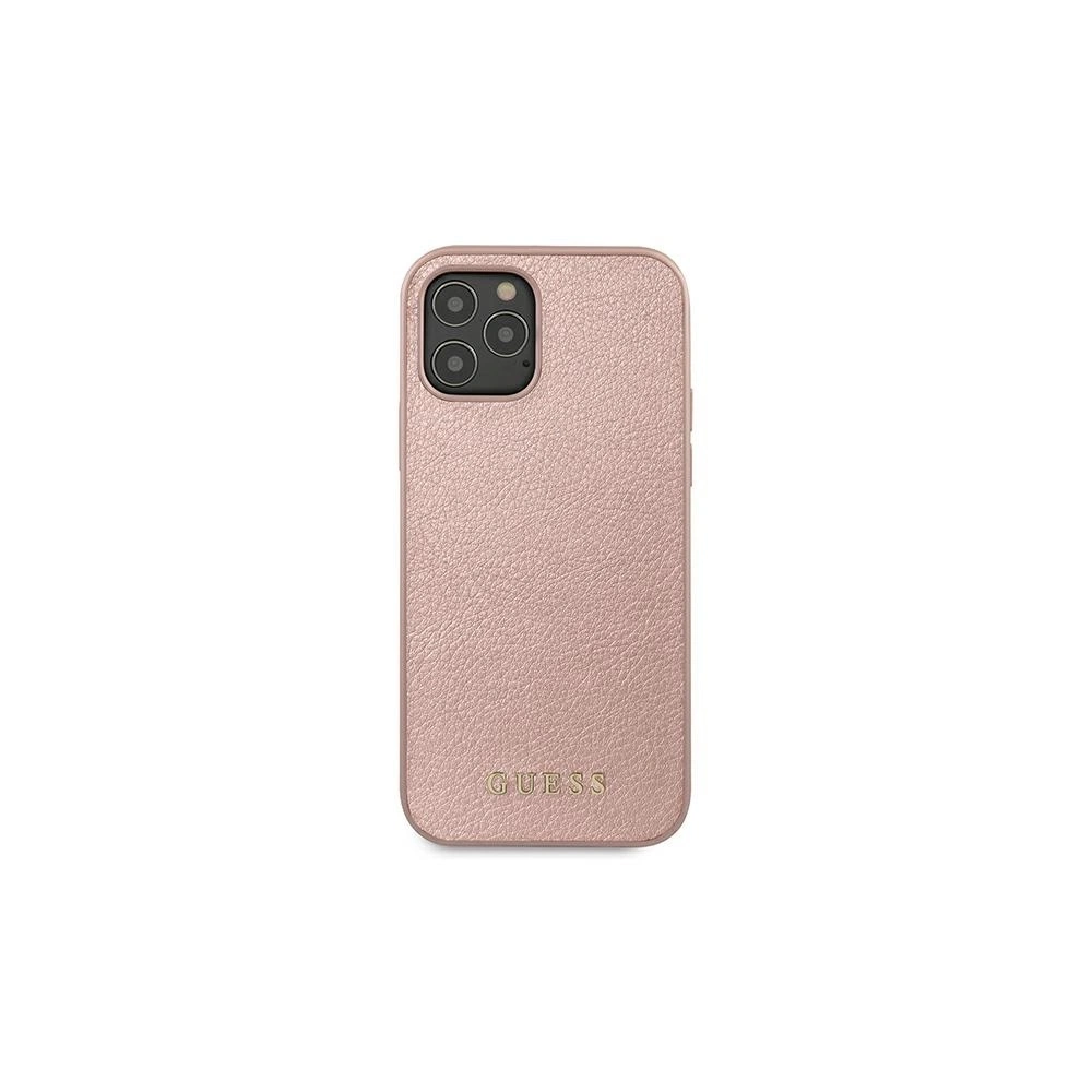 Etui Guess GUHCP12MIGLRG Apple iPhone 12/12 Pro różowo-złoty/rose gold hardcase Iridescent