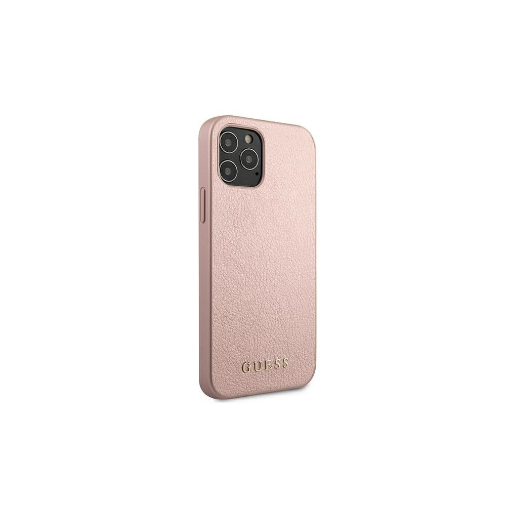 Etui Guess GUHCP12MIGLRG Apple iPhone 12/12 Pro różowo-złoty/rose gold hardcase Iridescent
