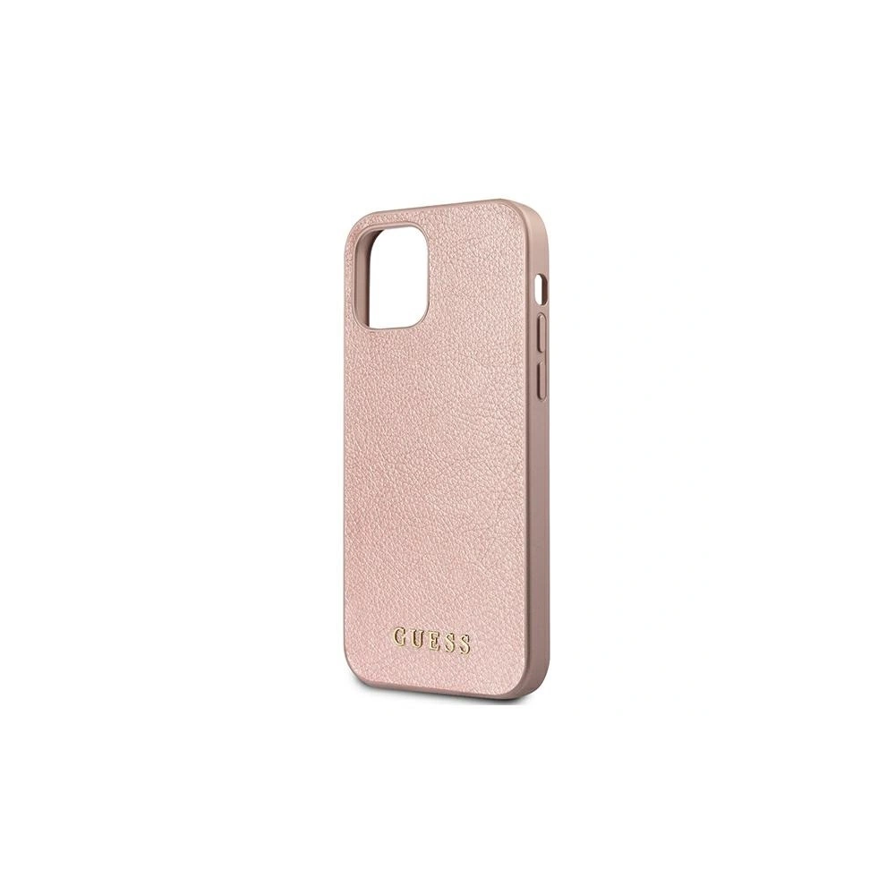 Etui Guess GUHCP12MIGLRG Apple iPhone 12/12 Pro różowo-złoty/rose gold hardcase Iridescent
