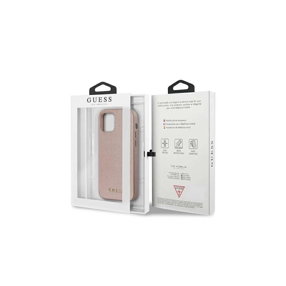 Etui Guess GUHCP12MIGLRG Apple iPhone 12/12 Pro różowo-złoty/rose gold hardcase Iridescent