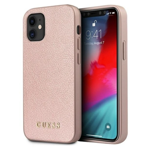 Buy Guess GUHCP12SIGLRG Apple iPhone 12 mini rose gold hardcase Iridescent - GUE788RS - {ean13} - Home Screen Store Europe