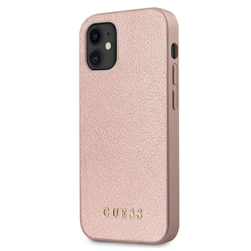 Kup Etui Guess GUHCP12SIGLRG Apple iPhone 12 mini roz-gold/rose gold hardcase Iridescent - GUE788RS - {ean13} - Sklep Home Screen