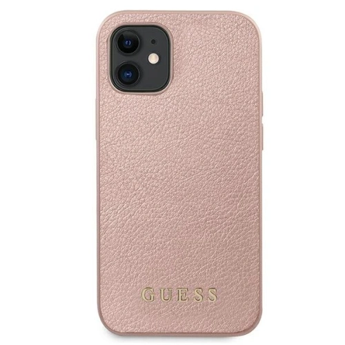 Kup Etui Guess GUHCP12SIGLRG Apple iPhone 12 mini roz-gold/rose gold hardcase Iridescent - GUE788RS - {ean13} - Sklep Home Screen