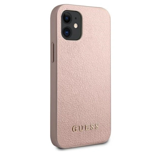 Kup Etui Guess GUHCP12SIGLRG Apple iPhone 12 mini roz-gold/rose gold hardcase Iridescent - GUE788RS - {ean13} - Sklep Home Screen